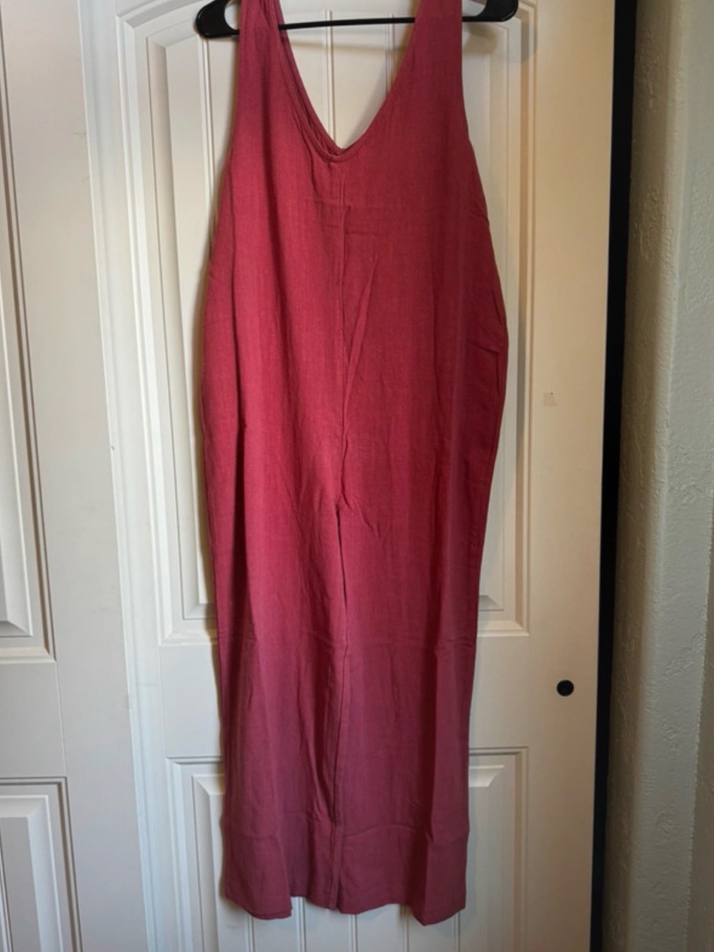 Double Zero Rose Pink Sleeveless V-Neck Jumpsuit